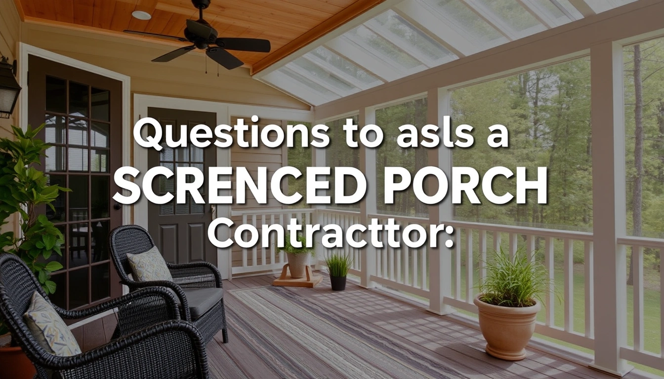Questions to ask a screened porch contractor before hiring Questions to ask a screened porch contractor before hiring