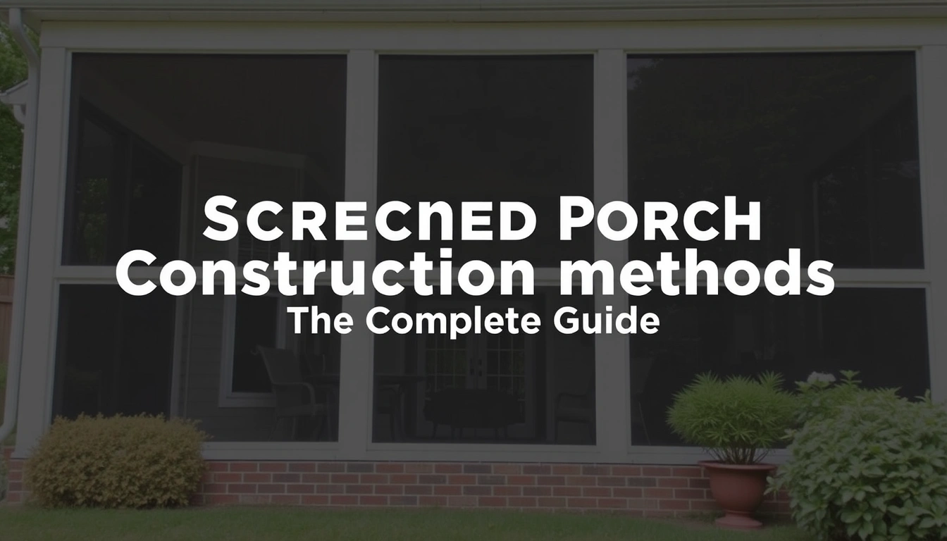 Screened porch construction methods — The Complete Guide Screened porch construction methods — The Complete Guide