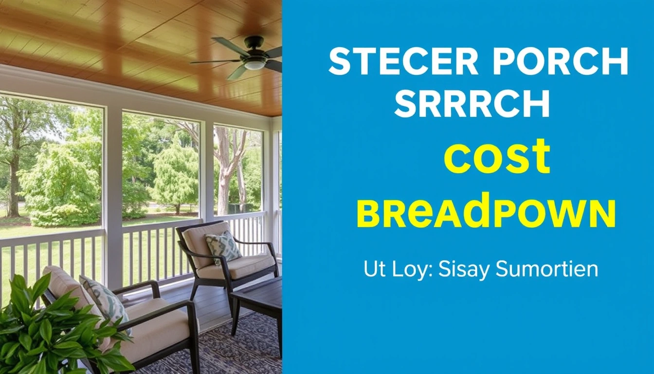 Screened porch cost breakdown by size and build type