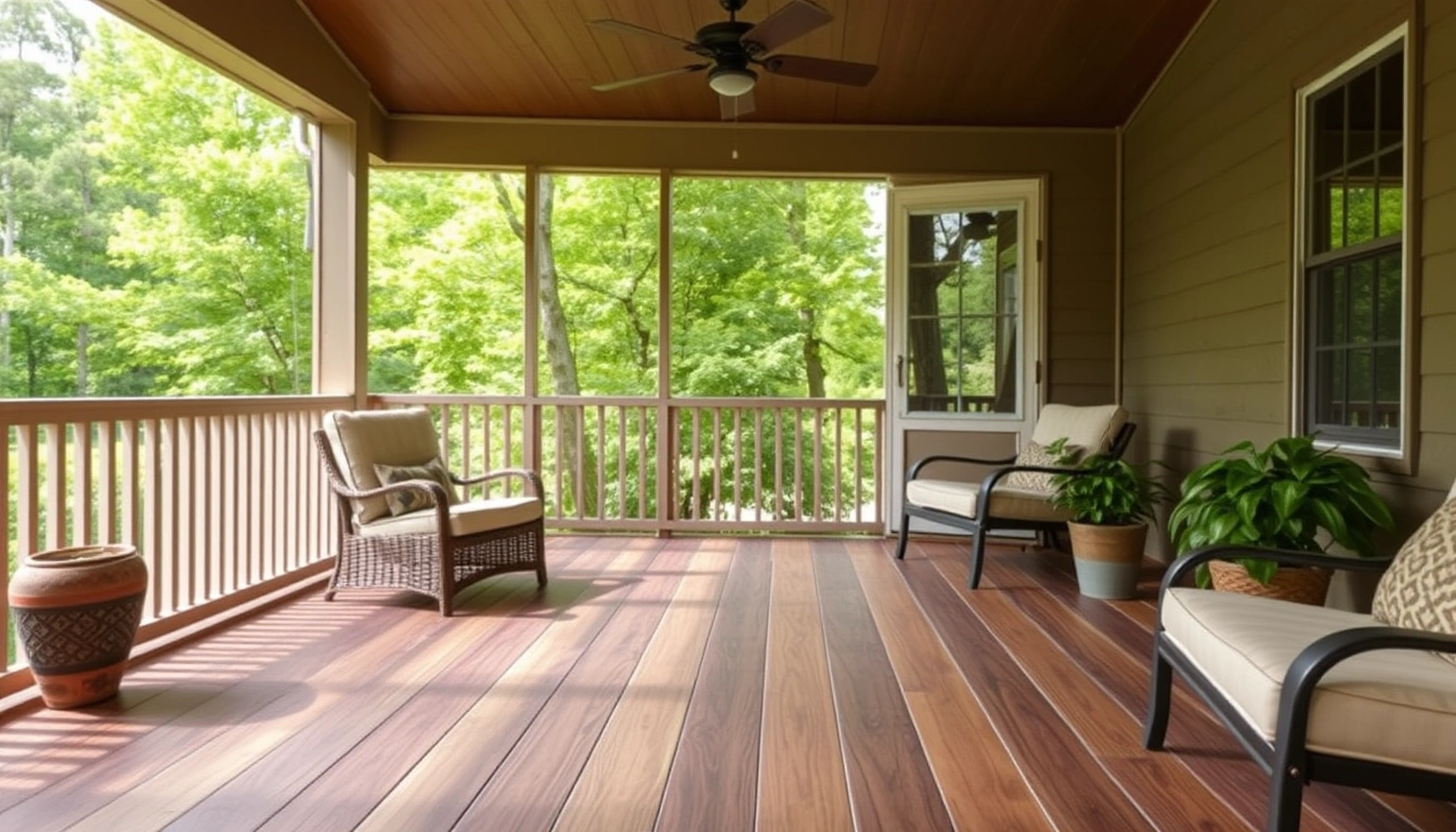 Screened porch flooring options compared for durability and comfort