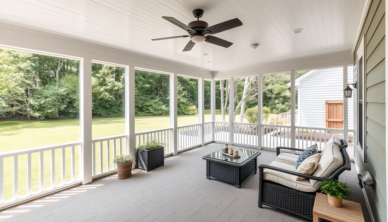Screened porch project timeline from design to completion